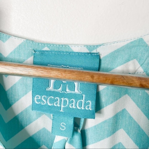 Escapada Charleston Chevron Print 3/4 Sleeve Tunic Resort dress size S - Picture 4 of 7